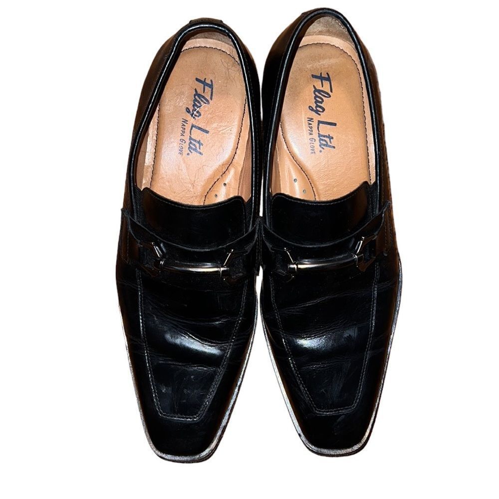 Flag Ltd. Nappa Glove Black Leather Shoes Size 8.5
